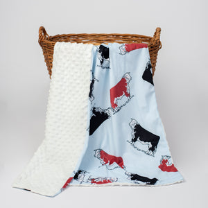 Hereford Cow Minky Blanket