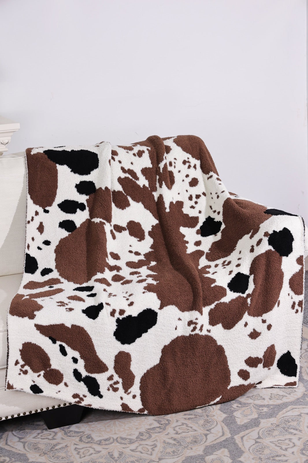 Cow Print Luxe Blanket - PREORDER