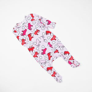 Valentine’s Cows Baby Bamboo Pajamas - PREORDER