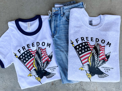 ‘Freedom’ Flag Ash Crewneck