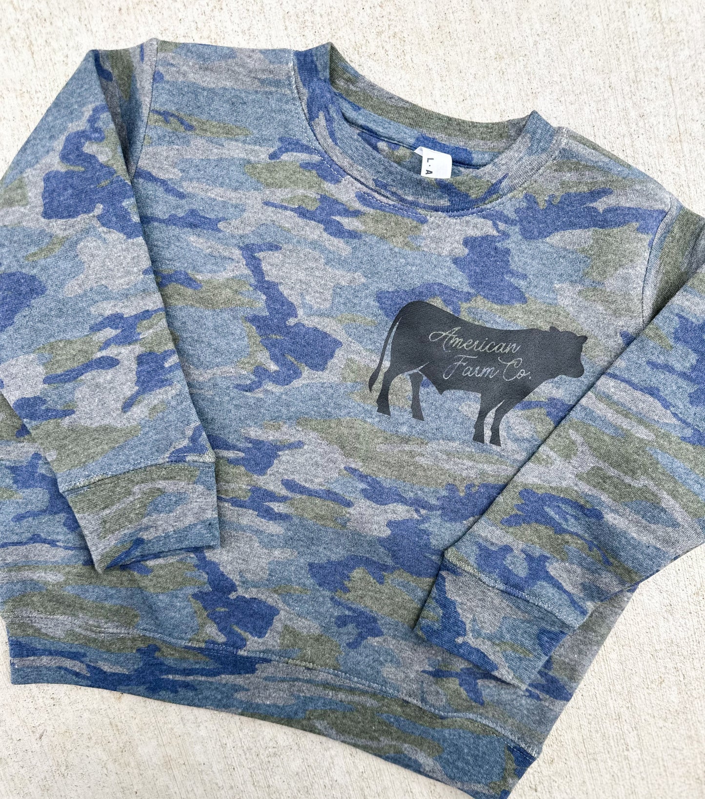 'American Farm Co' Youth Camo Crewneck