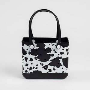 Cow Print Mini Beach Rubber Tote Bag- PRE ORDER