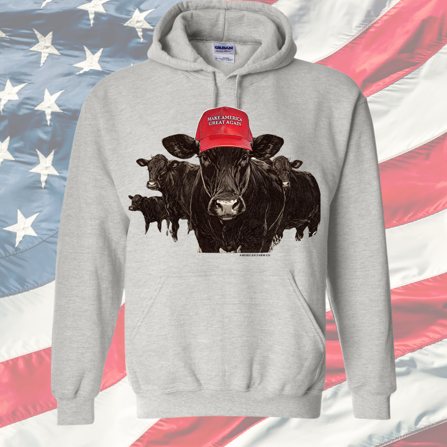 ‘MAGA’ Cow Hoodie - Trump ‘24