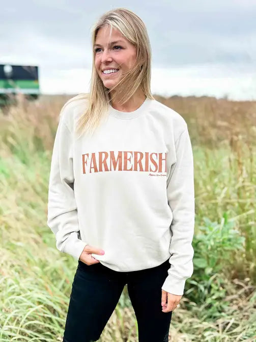 Western ‘Farmerish’ Cream Crewneck