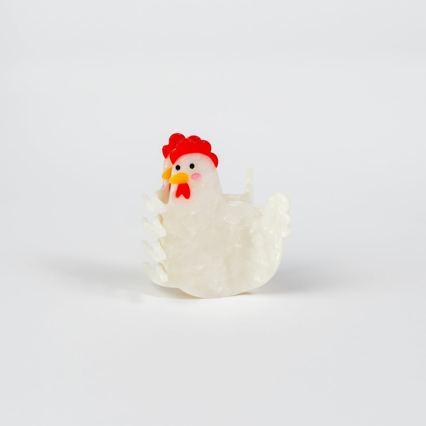 White Chicken Hair Clip