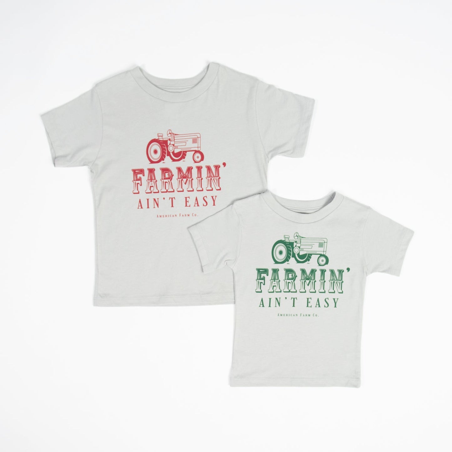 ‘Farmin’ Ain’t Easy’ Red Toddler/Youth Tees