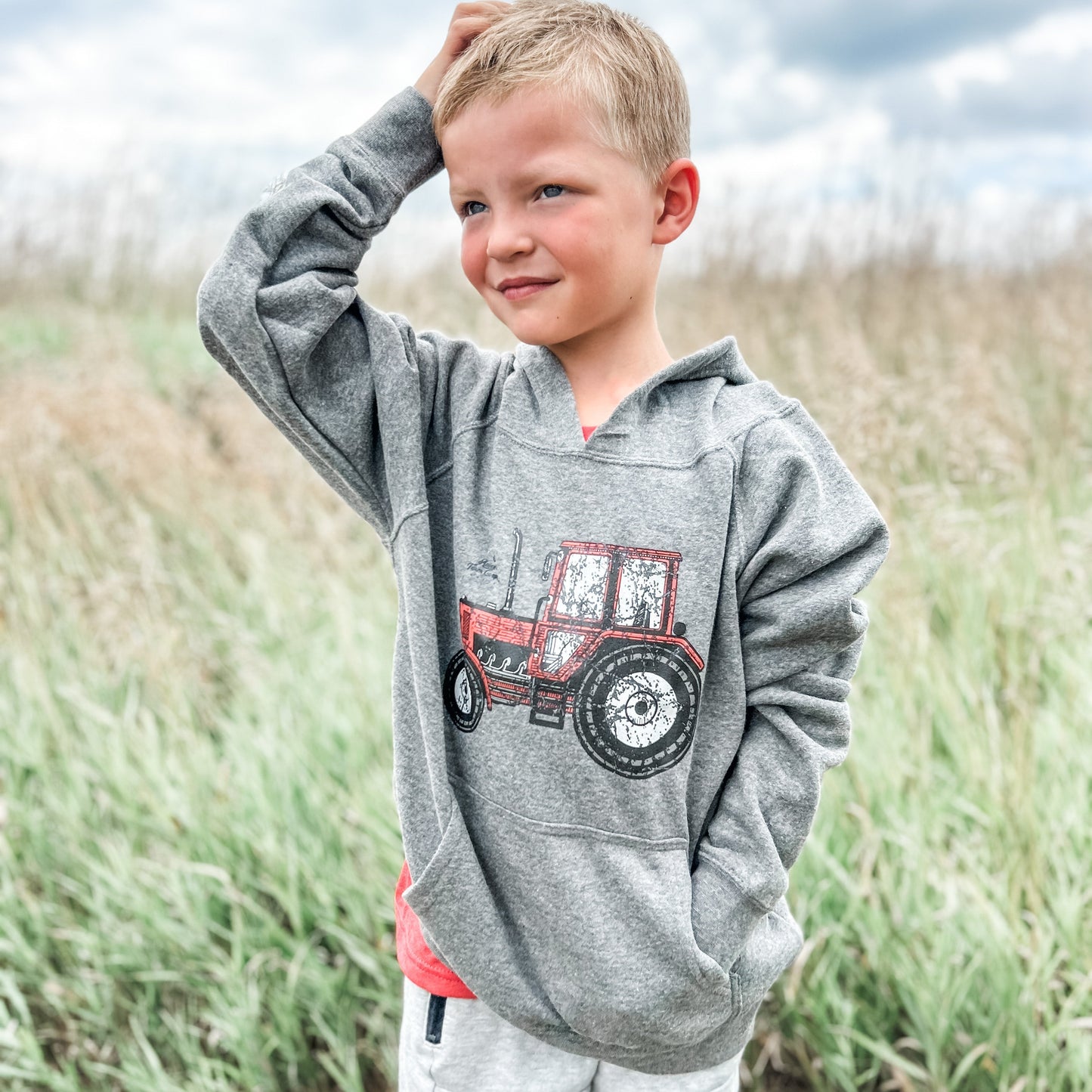 'Red Tractor' Youth & Toddler Hoodie