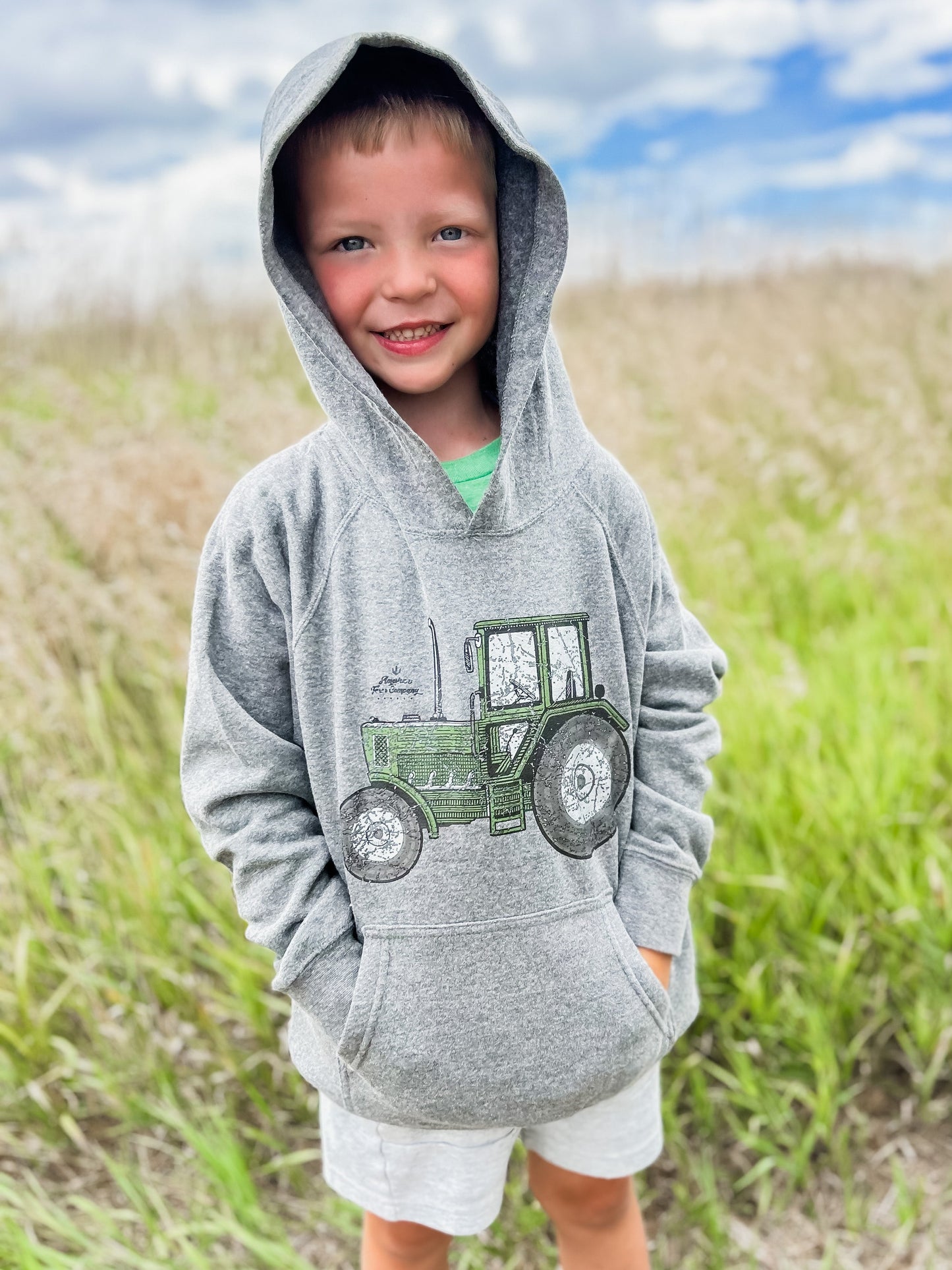 'Green Tractor' Youth & Toddler Hoodie