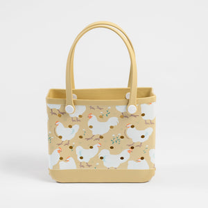 Spring Chicken Mini Beach Rubber Tote Bag- PRE ORDER