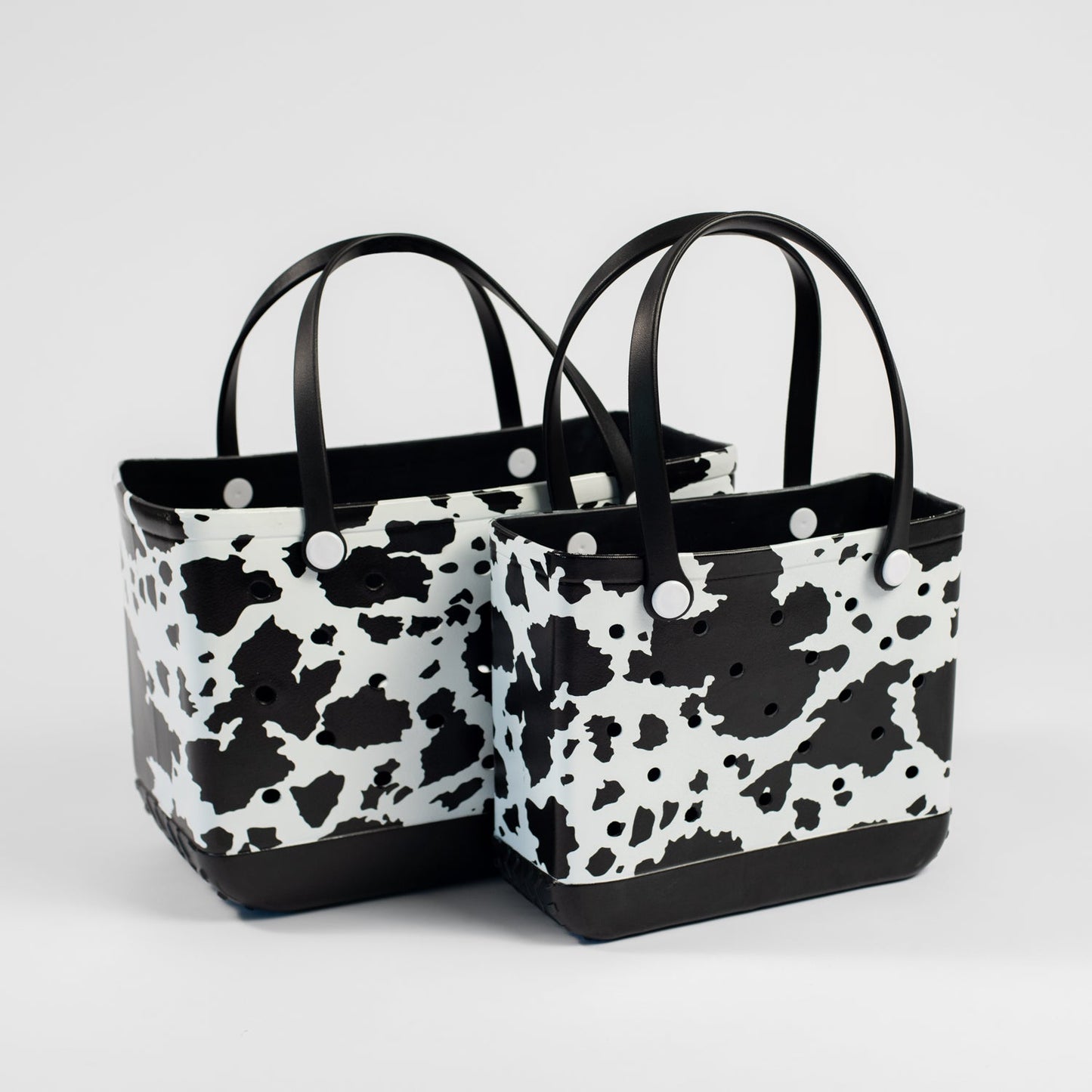 Cow Print Mini Beach Rubber Tote Bag- PRE ORDER