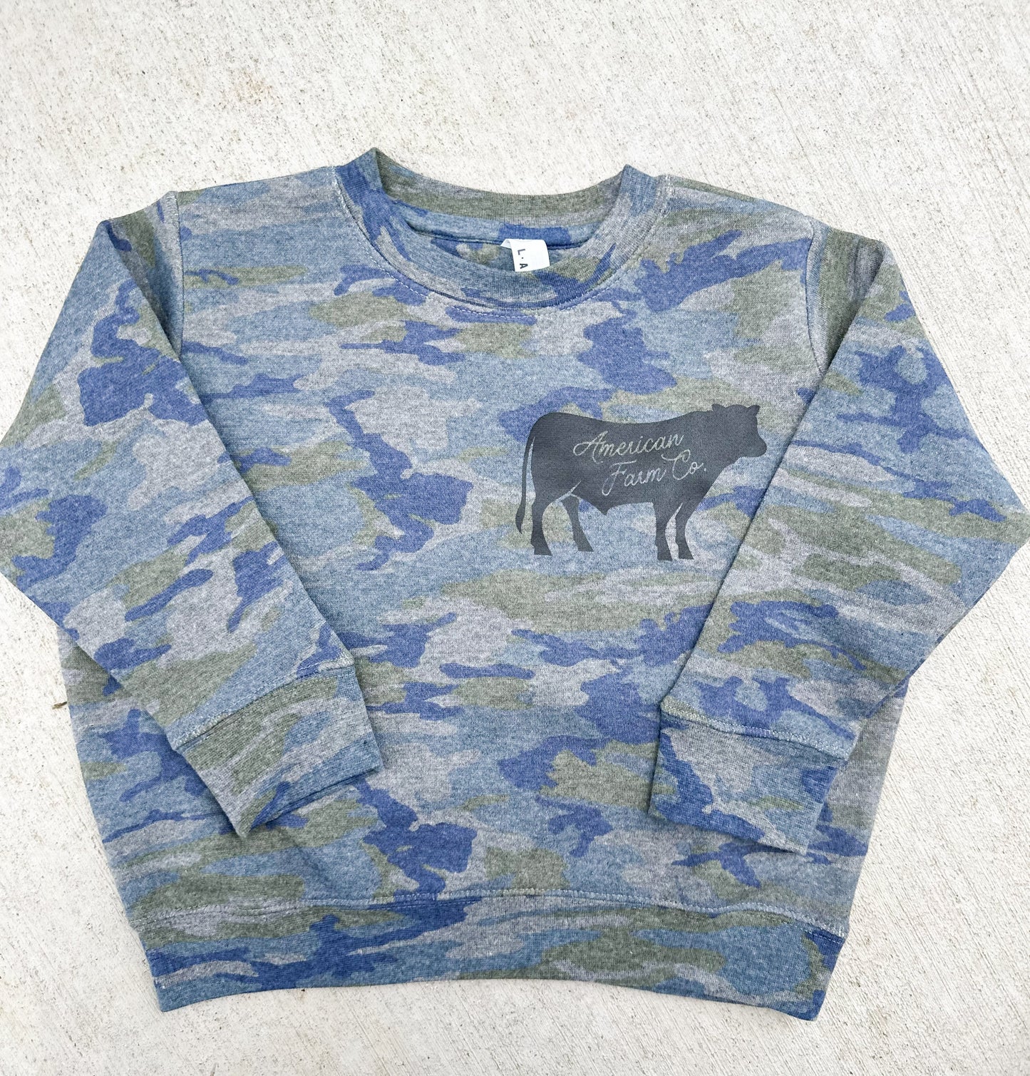 'American Farm Co' Youth Camo Crewneck