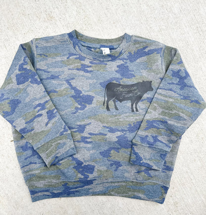 'American Farm Co' Youth Camo Crewneck