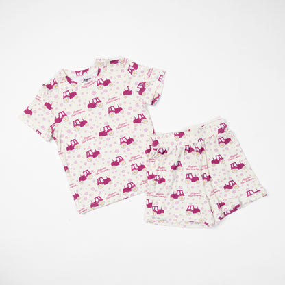 Floral Tractor Toddler/Youth Bamboo Pajama Set - PREORDER