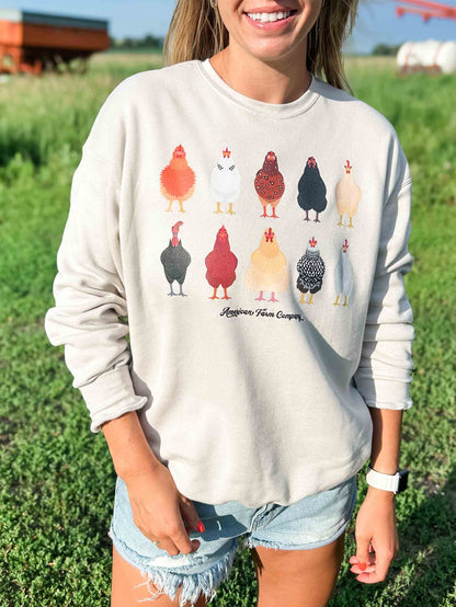 AFC Chickens Heather Cream Crewneck