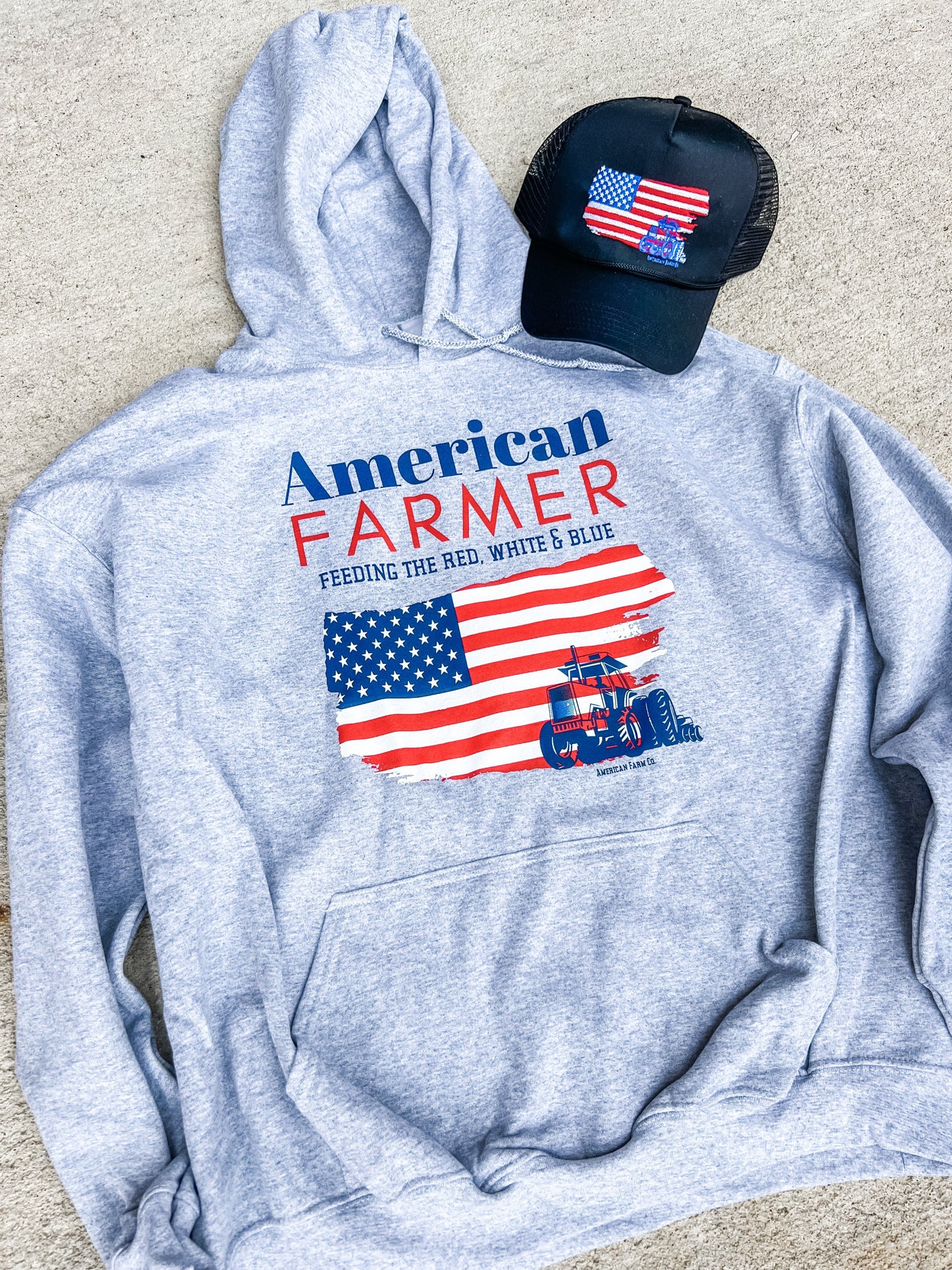 ‘American Farmer’ Grey Hoodie