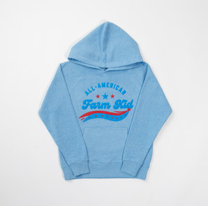 All-American Farm Kid' Blue Hoodie