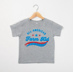 All-American Farm Kid' Grey Tee