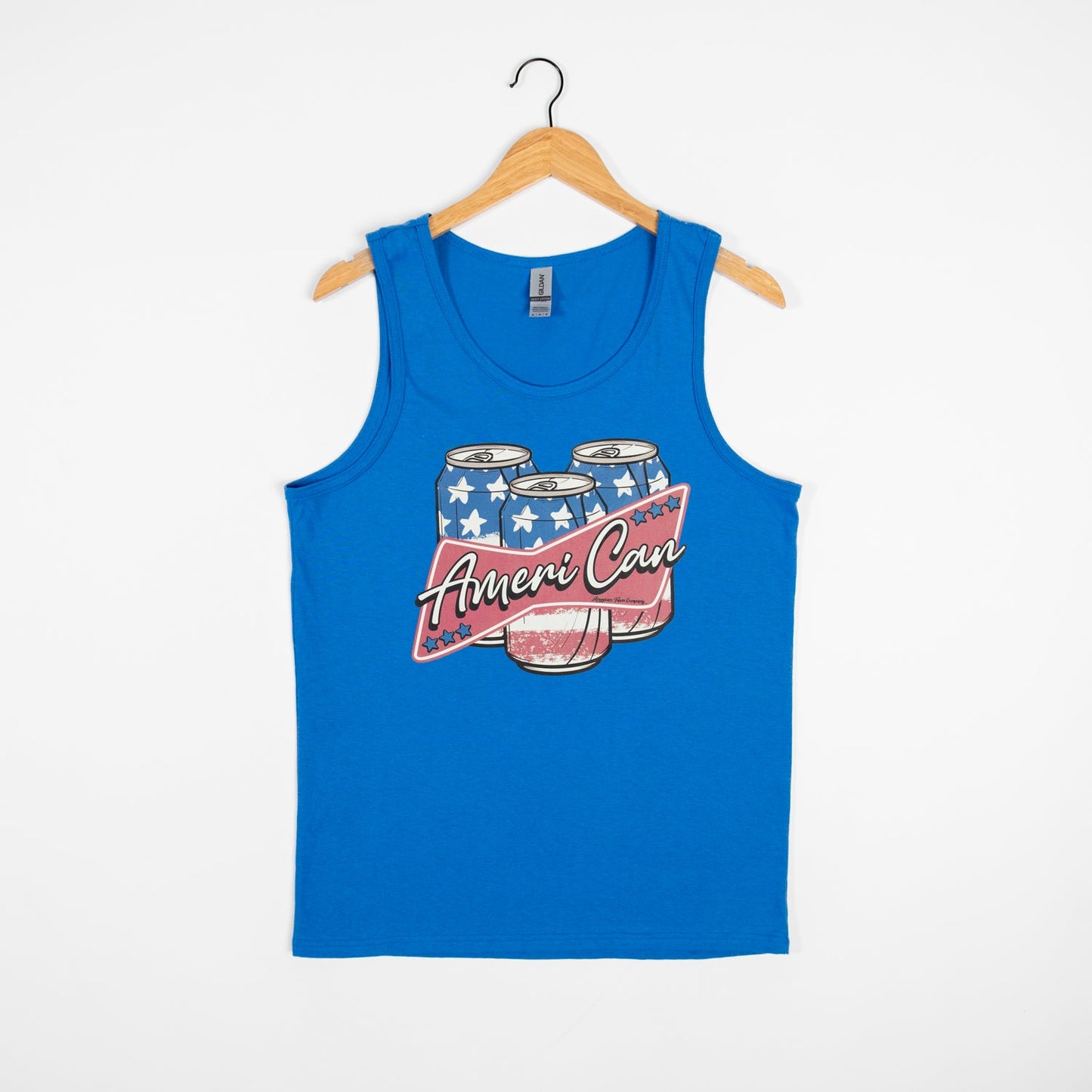 ‘Ameri-Can’ Royal Blue Tank Top