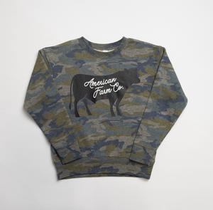 'American Farm Co' Youth Camo Crewneck