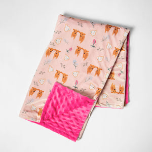 Jersey Calves & Ear Tags Minky Baby Blanket - PREORDER