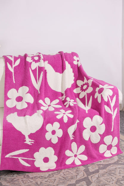 AFC Chickens & Flowers Luxe Blanket - PREORDER