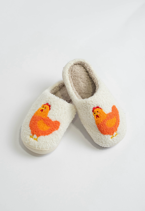 PREORDER Fuzzy Chicken Slippers - Adult