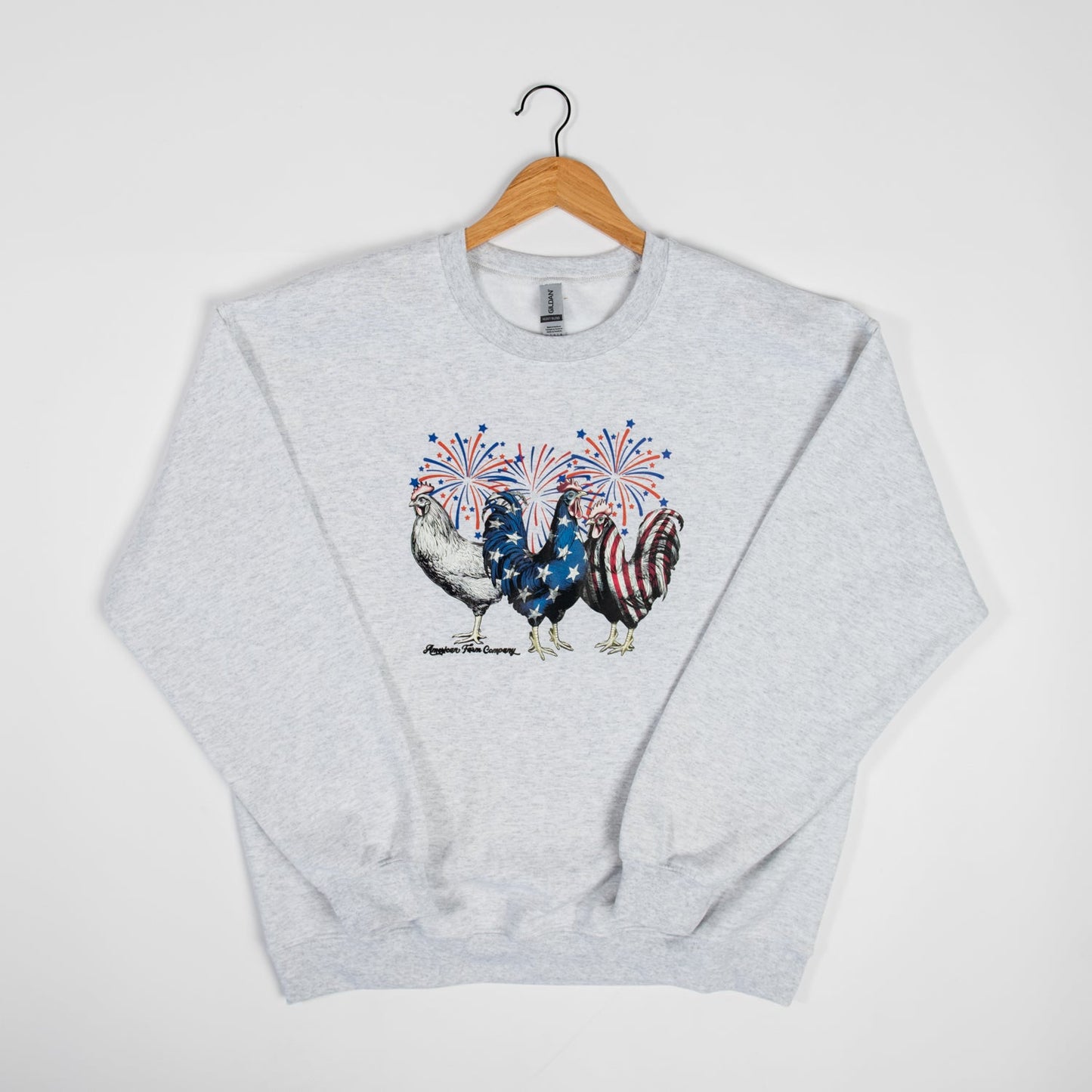 Chickens + Fireworks Ash Crewneck