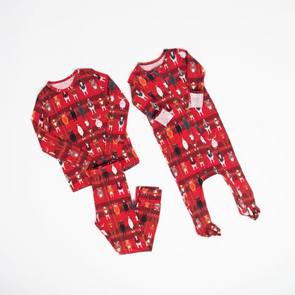 PREORDER Christmas Cow Baby Bamboo Pajamas