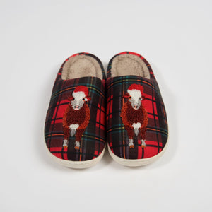 PREORDER Christmas Cow Slippers - Adult