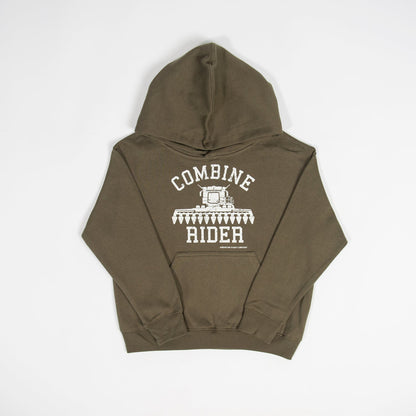 ‘Combine Rider’ Olive Toddler/Youth Hoodie