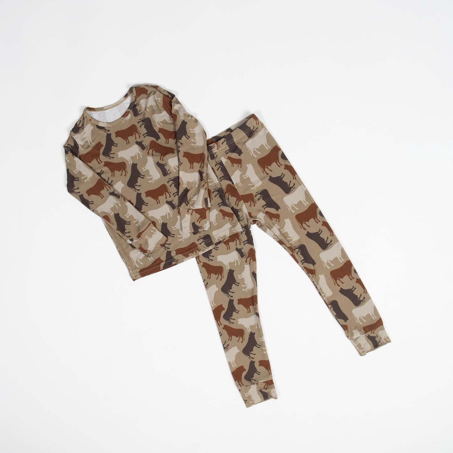 PREORDER Cow Camo Toddler/Youth Bamboo Pajamas