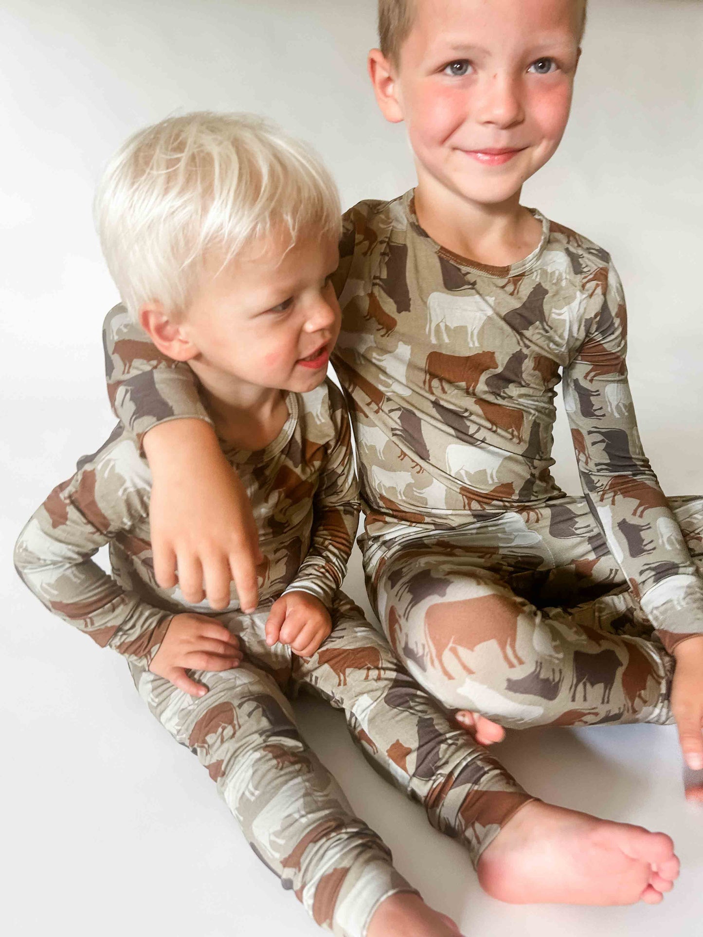 PREORDER Cow Camo Toddler/Youth Bamboo Pajamas