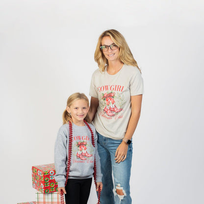 Cowgirl Christmas Club Graphic Christmas Tee