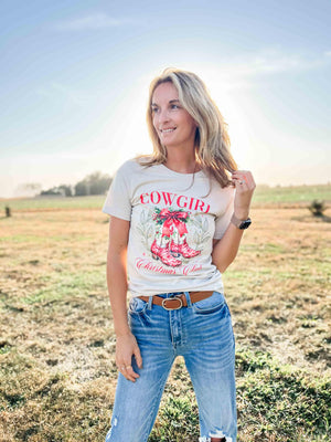 Cowgirl Christmas Club Graphic Christmas Tee