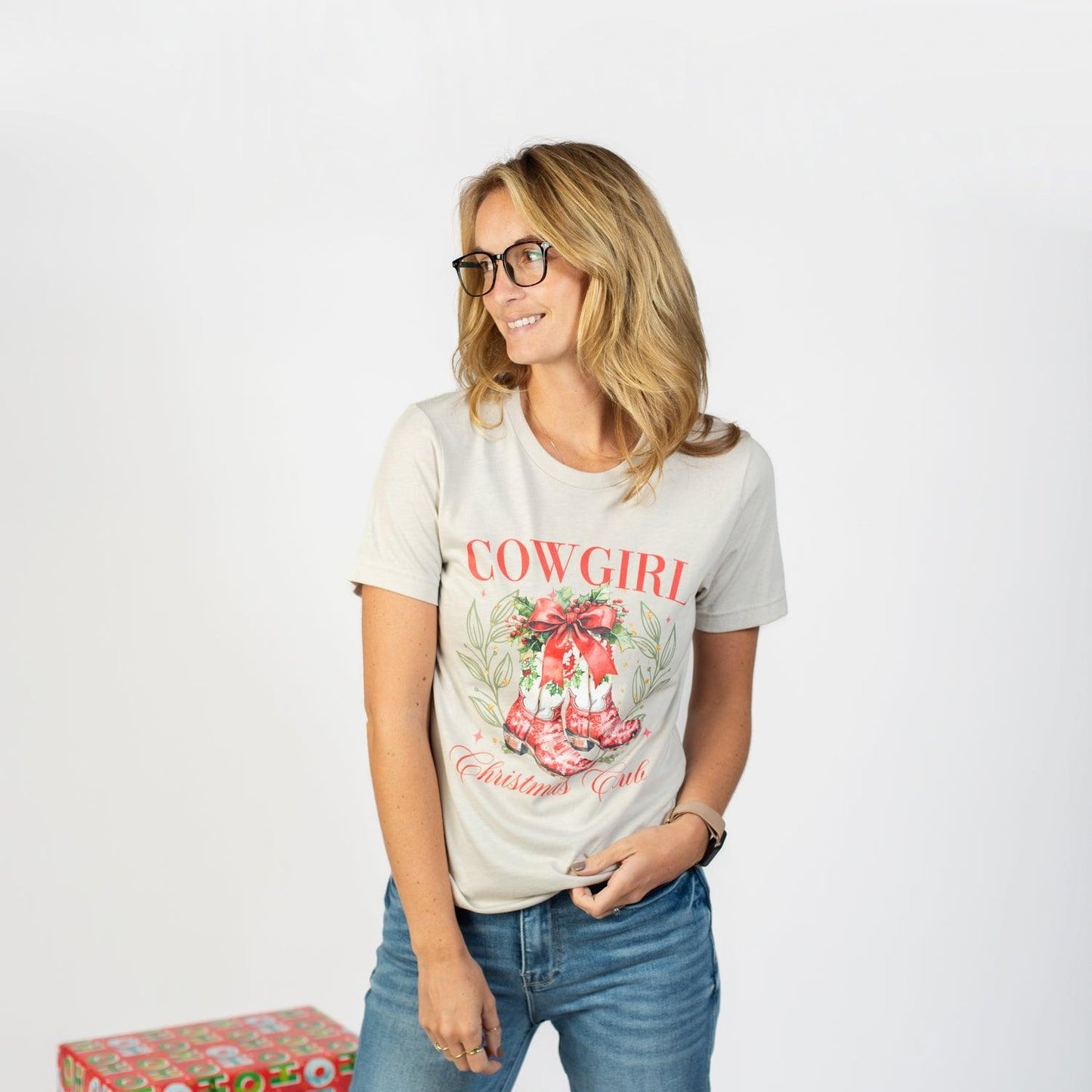 Cowgirl Christmas Club Graphic Christmas Tee