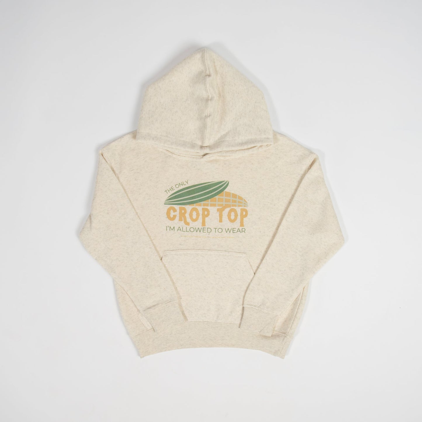 ‘Crop Top’ Oatmeal Toddler/Youth Hoodie