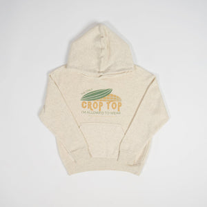 ‘Crop Top’ Oatmeal Toddler/Youth Hoodie