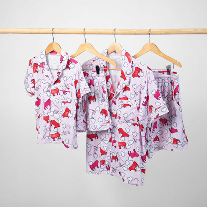 Valentines Cows Adult Bamboo Pajama Set - PREORDER