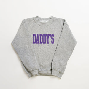 Daddy's Farm Girl' Grey Toddler/Youth Crewnecks