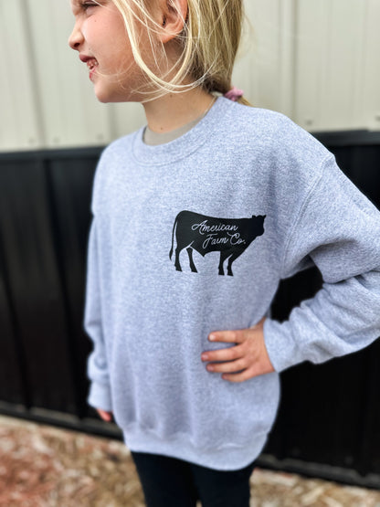 'American Farm Co' Cow Logo Youth Crew