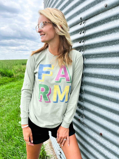 ‘FARM’ Block Autumn Long Sleeve