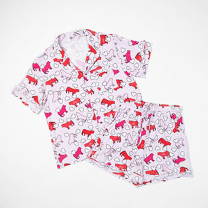 Valentines Cows Adult Bamboo Pajama Set - PREORDER