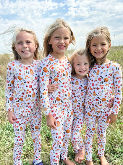 Fall Floral Toddler/Youth Bamboo Pajamas