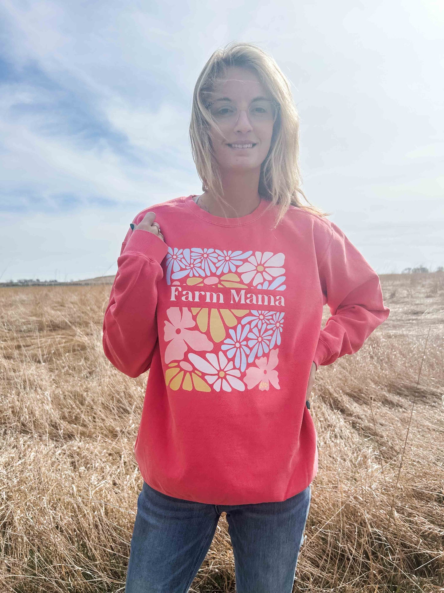 Farm Mama Floral Crewneck