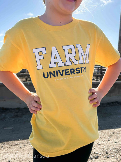 Farm University Yellow Tee - Youth