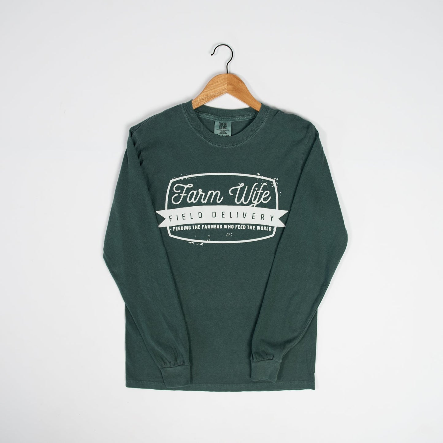 ‘Farm Wife Field Delivery’ Emerald Long Sleeve