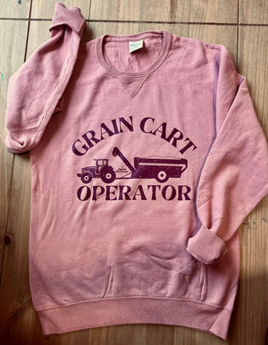 Grain Cart Operator Mauve Crewneck