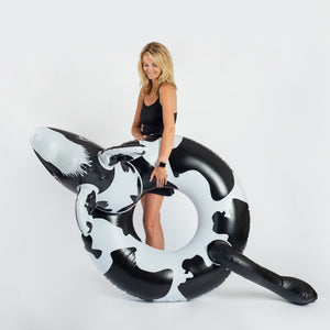 EXCLUSIVE‼️ Giant Inflatable Cow Swim Ring Floatie