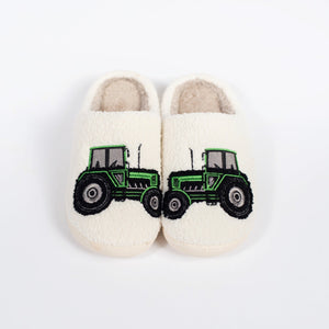 PREORDER Green Tractor Slippers - Adult