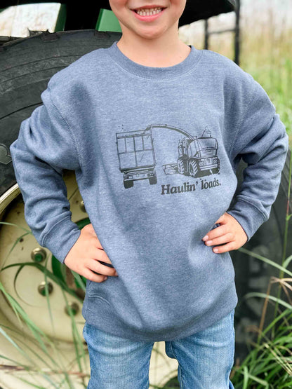 'Haulin' Loads' Toddler/Youth Crewneck - American Farm Company